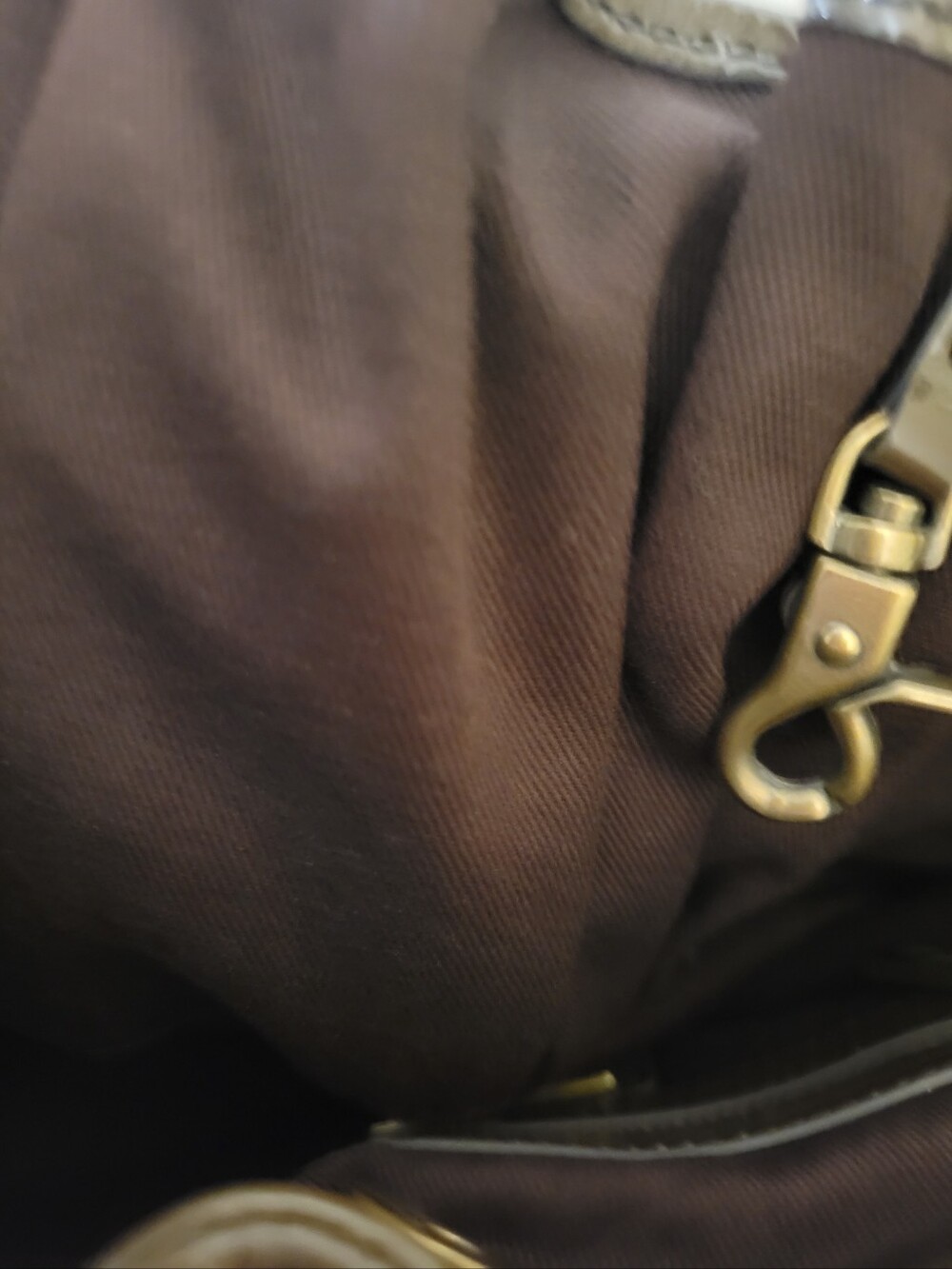 Vintage Kooba Glossy Patent Leather Olive Green Hobo Bag - Picture 8 of 11
